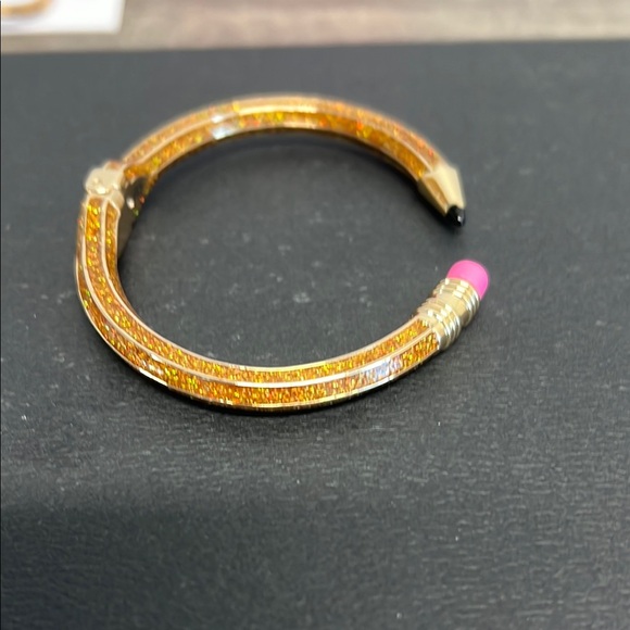 Betsey Johnson | Gold Pencil Bracelet & Earrings Set ✏️🍎 - Picture 8 of 9